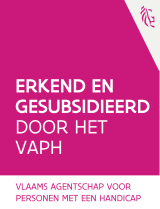 Label 'Erken en gesubsidieerd door het VAPH - Vlaams Agentschap voor Personen met een Handicap'
